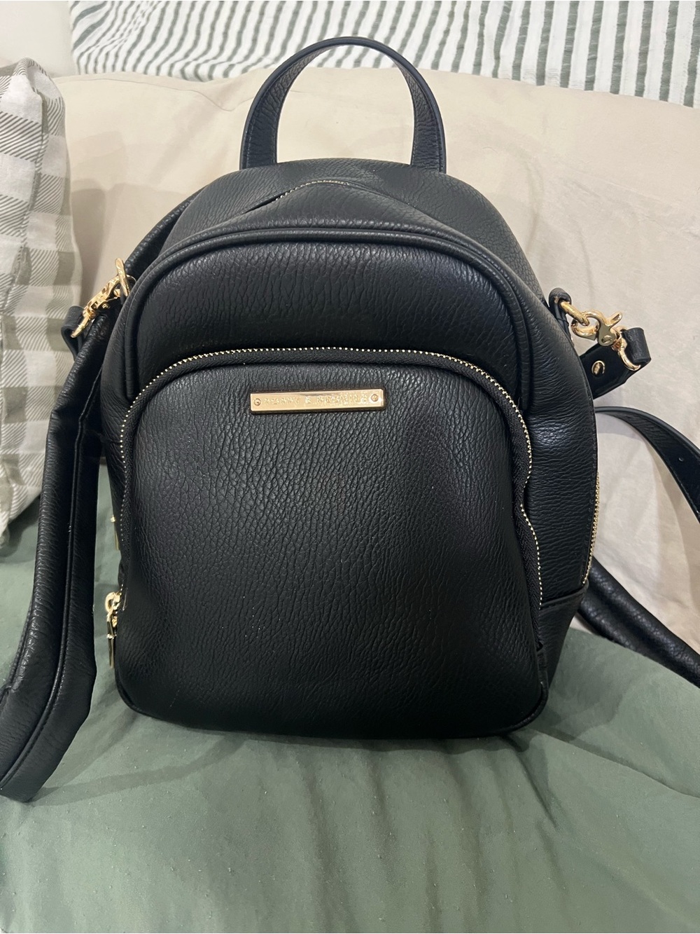Poppy & Peonies mini On the Fly Backpack with Gold Accents